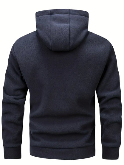 Marek | Bequemer Hoodie mit Zipper und Fronttaschen
