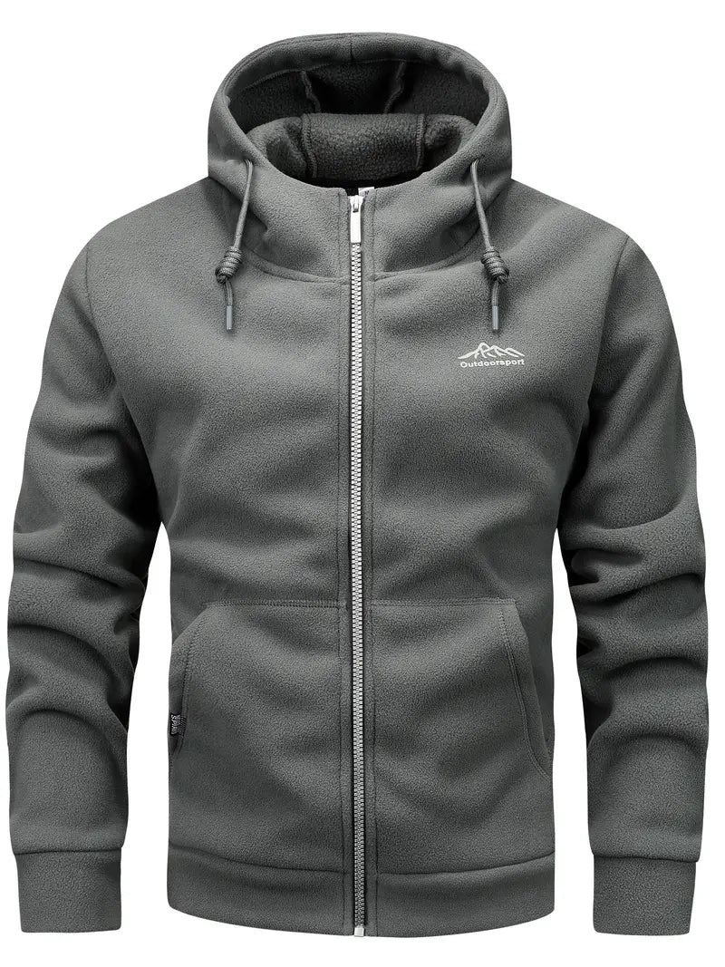 Marek | Bequemer Hoodie mit Zipper und Fronttaschen