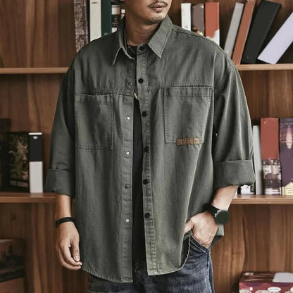 Massimo | Weites Vintage-Freizeithemd für Herren im Oversize-Stil